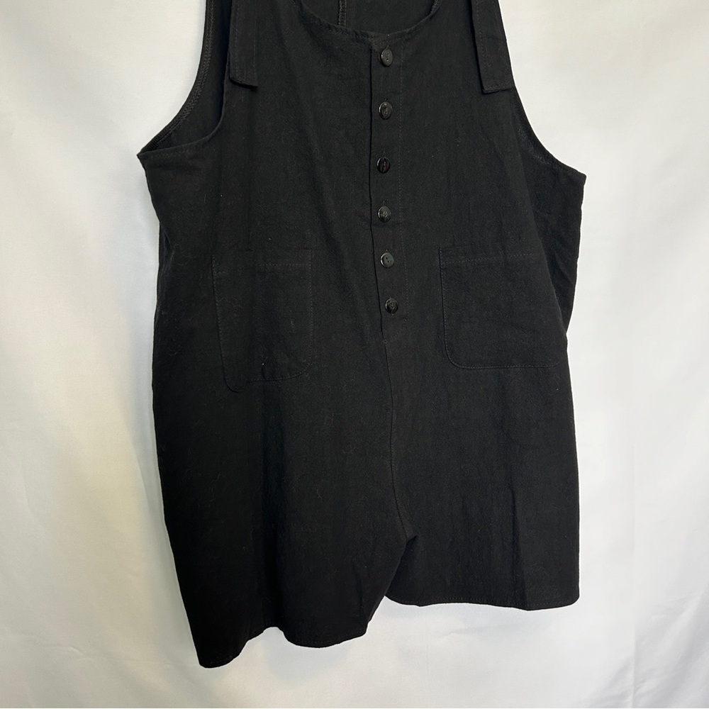 Black Button Front Romper - image 3